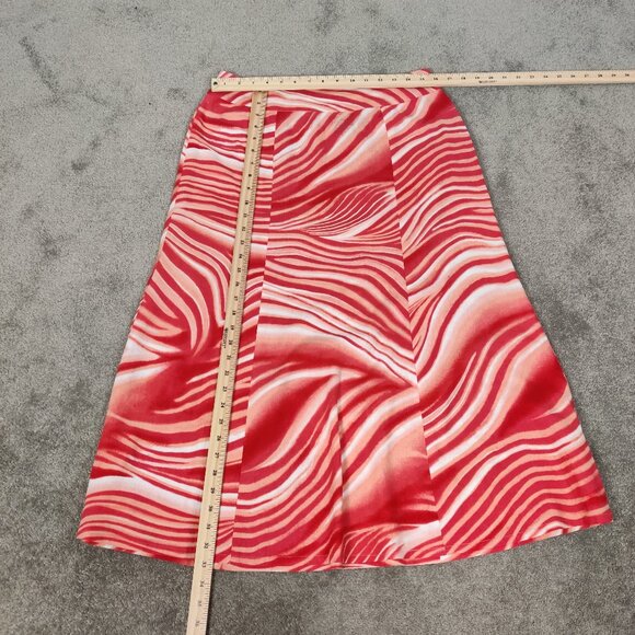 Kasper Essential Sportswear Women's Skirt Size 8 Linen Rayon Orange Red A Line - Picture 5 of 7
